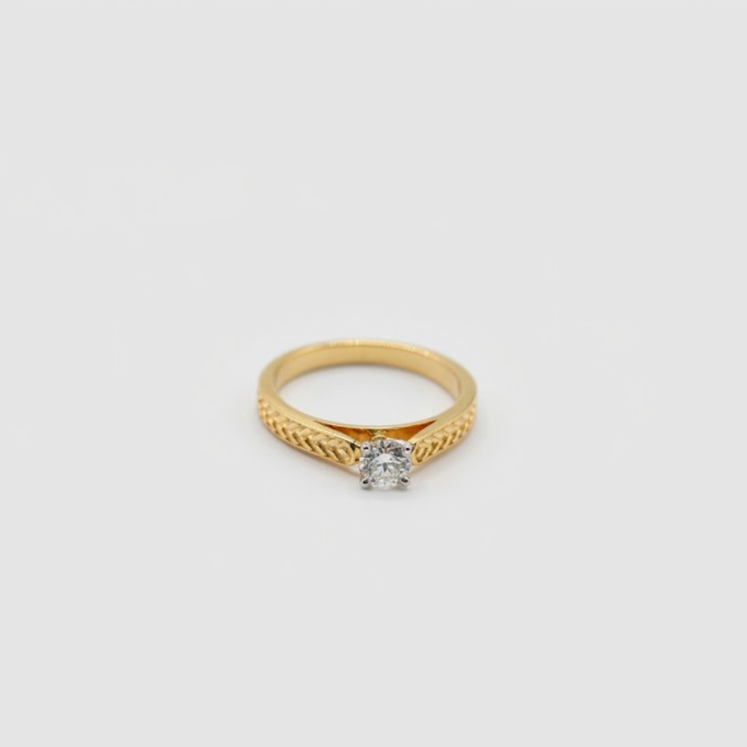Round Solitaire Lab Grown Diamond Engagement Ring - 0.50tcw ( VS- EF)