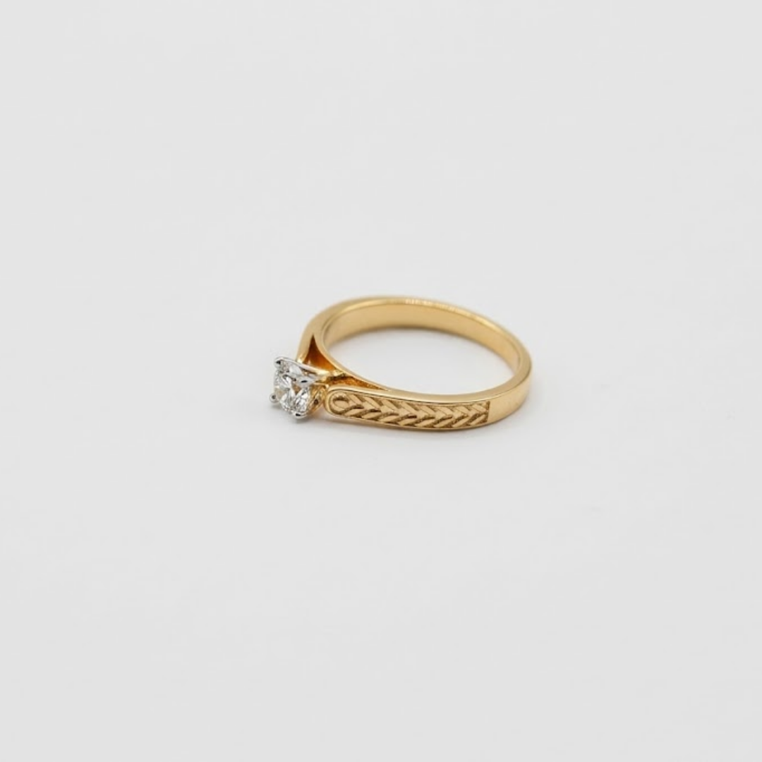 Round Solitaire Lab Grown Diamond Engagement Ring - 0.50tcw ( VS- EF)