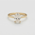 Oval Cut Solitaire Lab Grown Diamond Engagement Ring -  3tcw ( VS- EF)