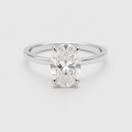3Ct. ( VS- EF) Oval Cut Solitaire Lab Grown Diamond Engagement Ring