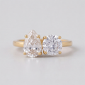 3 Ct. Lab-Grown Diamond Toi et Moi Pear & Round Cut (VS-EF)
