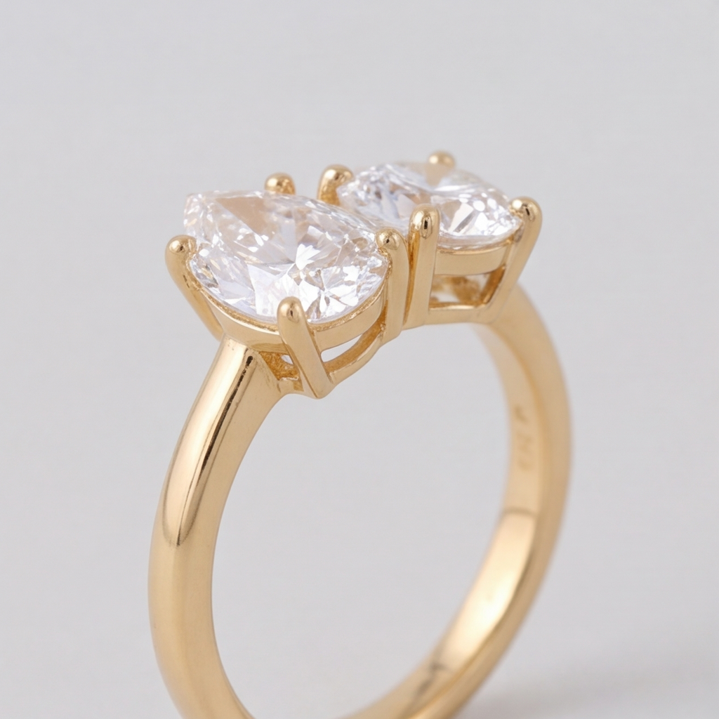3 Ct. Lab-Grown Diamond Toi et Moi Pear & Round Cut (VS-EF)