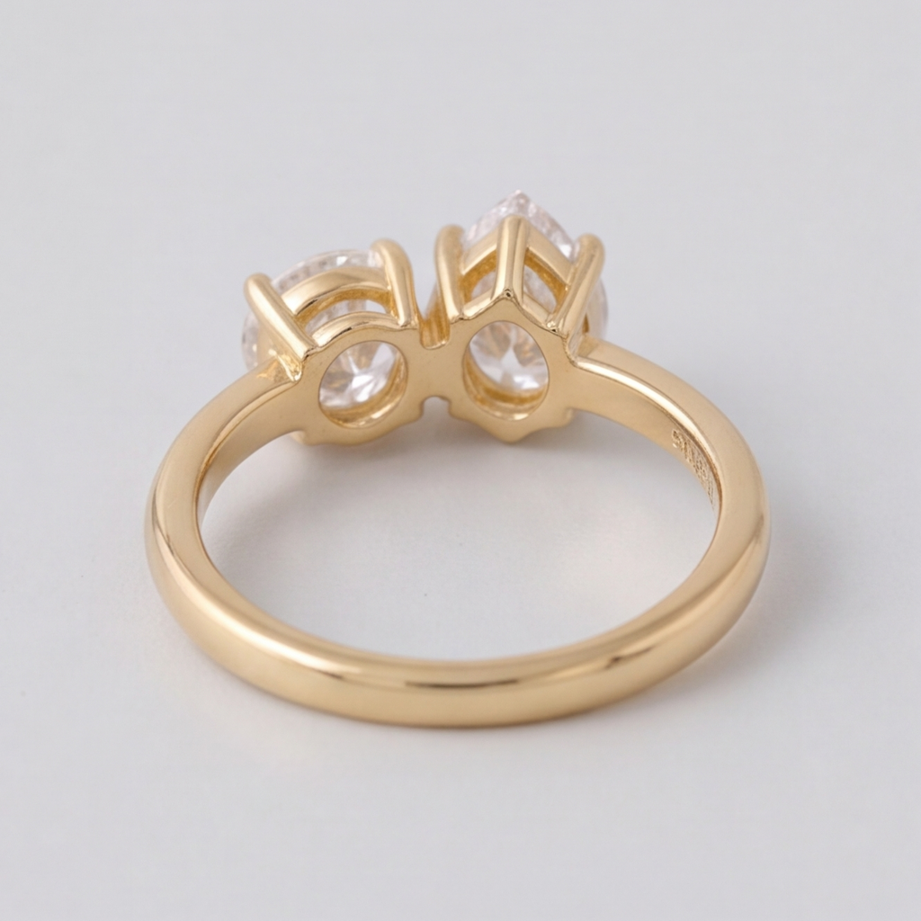 3 Ct. Lab-Grown Diamond Toi et Moi Pear & Round Cut (VS-EF)