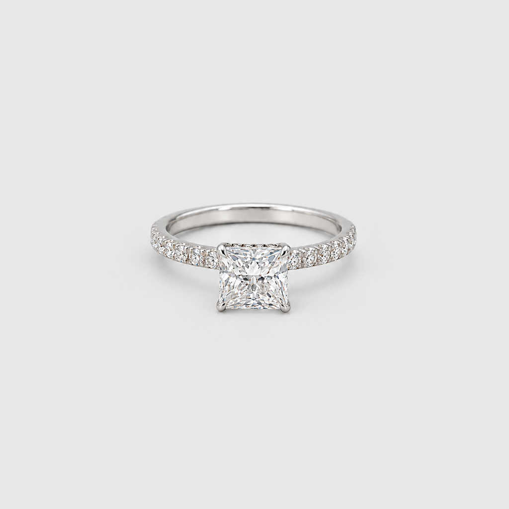 2 Ct. Princess Cut Lab-Grown Diamond Engagement Ring (VS-EF)