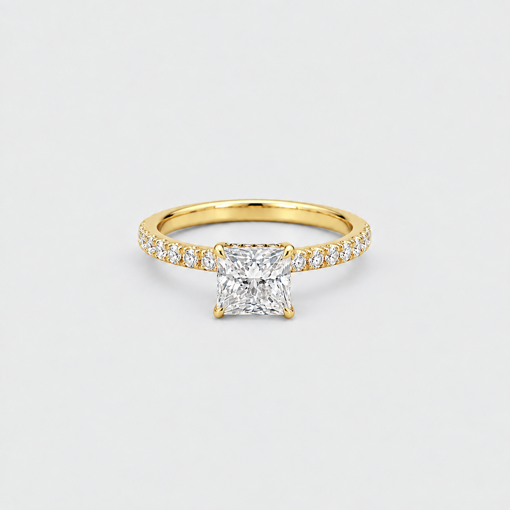 2 Ct. Princess Cut Lab-Grown Diamond Engagement Ring (VS-EF)