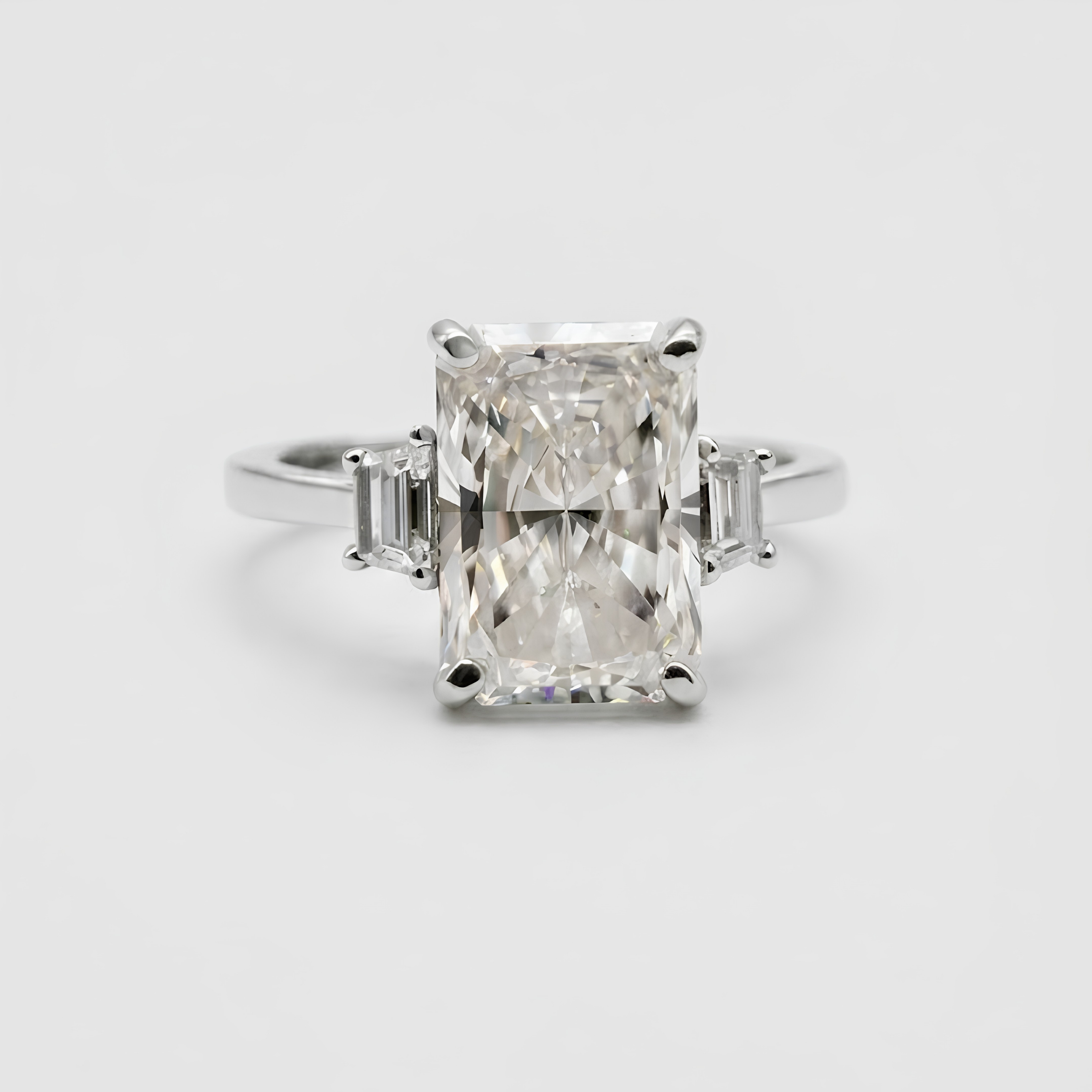 2 Ct. Lab-Grown Radiant Cut Halo Diamond Engagement Ring (VS-EF)