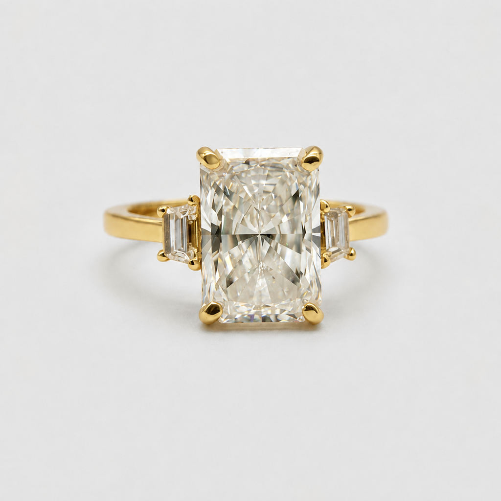 2 Ct. Lab-Grown Radiant Cut Halo Diamond Engagement Ring (VS-EF)
