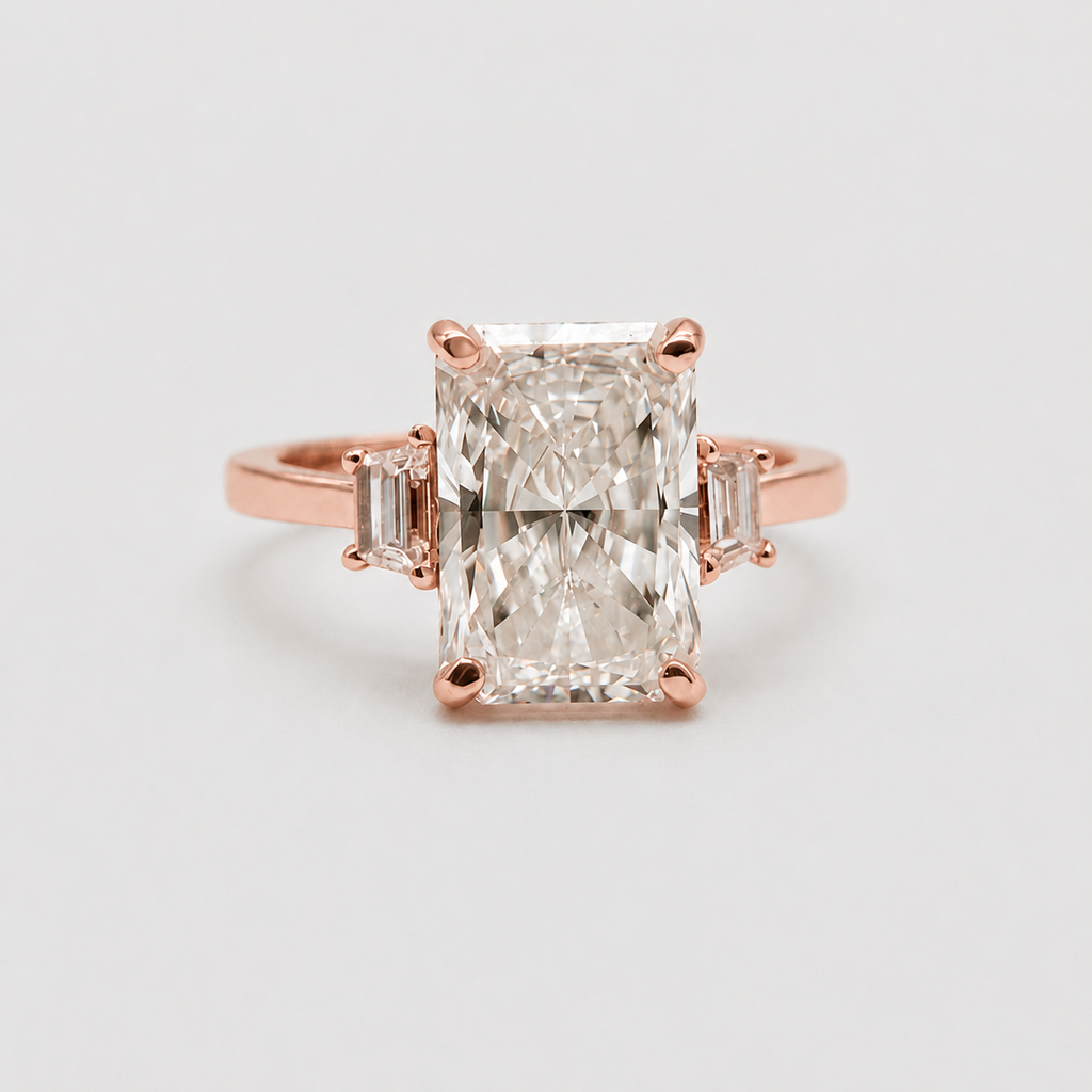 2 Ct. Lab-Grown Radiant Cut Halo Diamond Engagement Ring (VS-EF)
