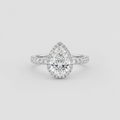 1 Ct. Lab-Grown Diamond Halo Pear Cut Engagement Ring (VS- EF)