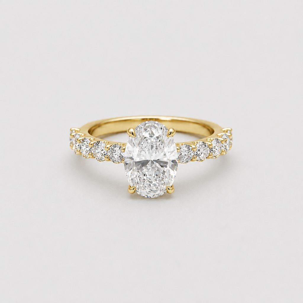 1 Ct. Lab-Grown Diamond Oval Cut Engagement Ring (VS- EF)