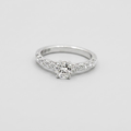 1.00tcw  (VS- EF) Round Brilliant Lab-Grown Diamond Pavé Engagement Ring in Gold