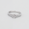 1.00tcw  (VS- EF) Round Brilliant Lab-Grown Diamond Pavé Engagement Ring in Gold