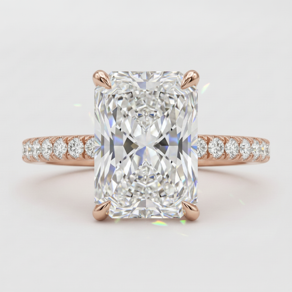 1 Ct. Radiant Cut Lab-Grown Diamond Engagement Ring (VS- EF)