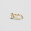 1.00tcw (VS- EF) Lab-Grown Radiant Diamond Three-Stone Engagement Ring in Gold