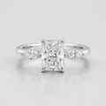 1.00tcw (VS- EF) Lab-Grown Radiant Diamond Three-Stone Engagement Ring in Gold