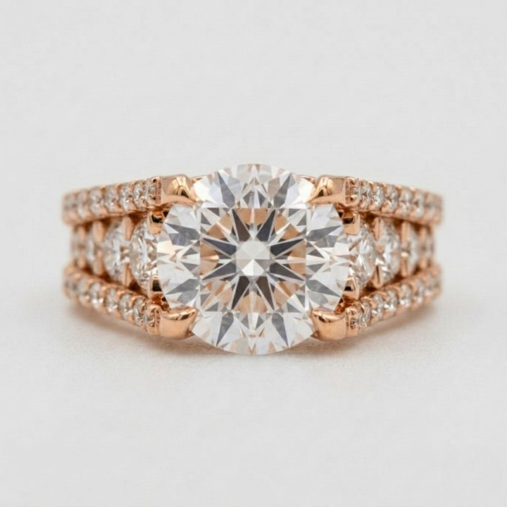 2 Ct. Round Lab-Grown Diamond Engagement Ring (VS- EF)
