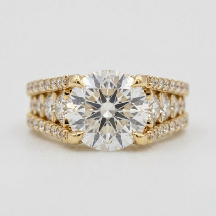 2 Ct. Round Lab-Grown Diamond Engagement Ring (VS- EF)