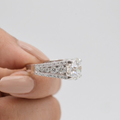 2.00tcw (VS- EF) Round Lab-Grown Diamond Pave Engagement Ring in Gold