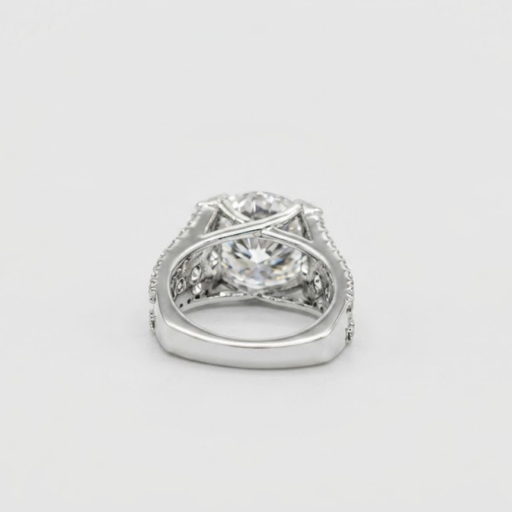 2.00tcw (VS- EF) Round Lab-Grown Diamond Pave Engagement Ring in Gold