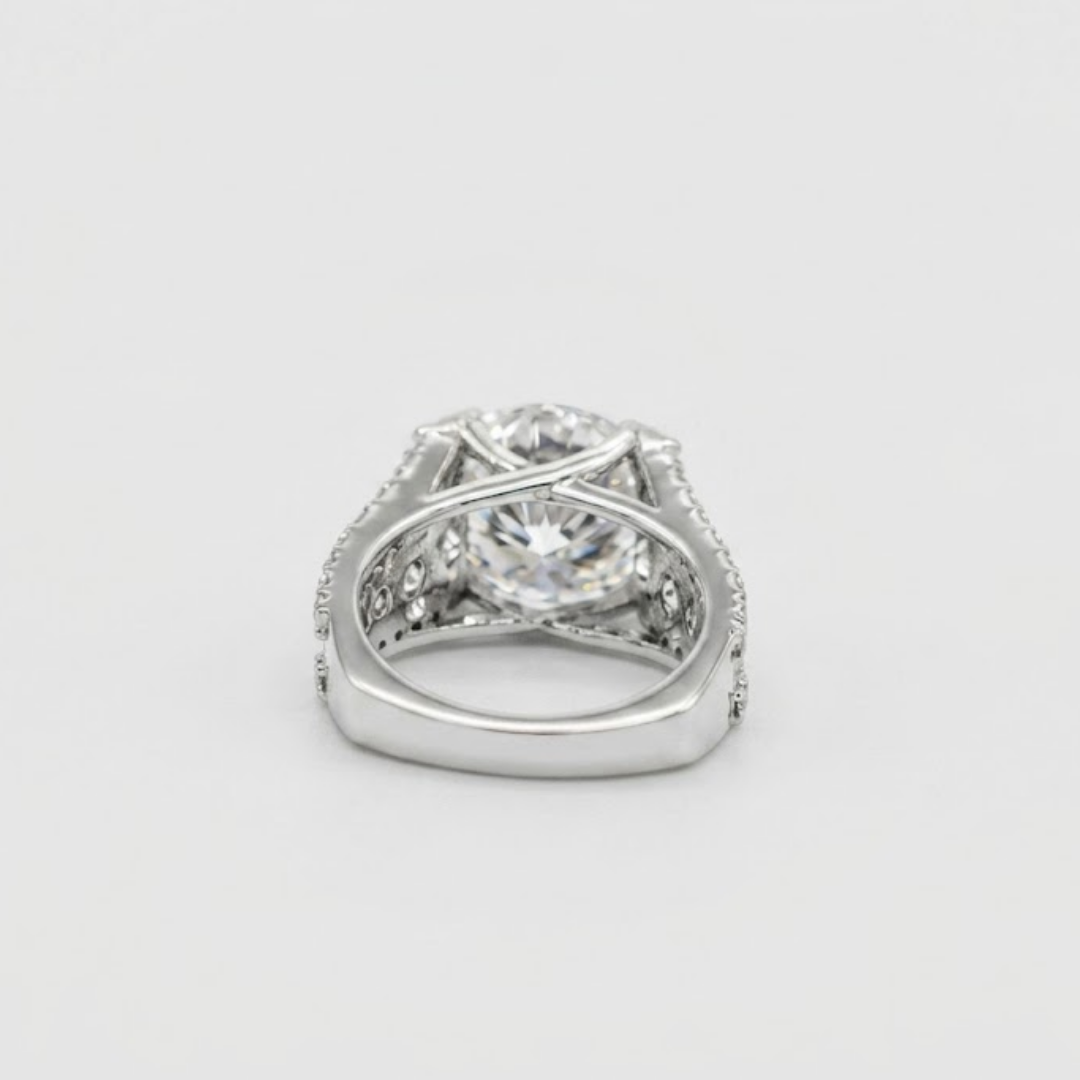 2.00tcw (VS- EF) Round Lab-Grown Diamond Pave Engagement Ring in Gold