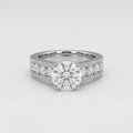 2 Ct. Round Lab-Grown Diamond Channel Set Wedding Ring (VS- EF)