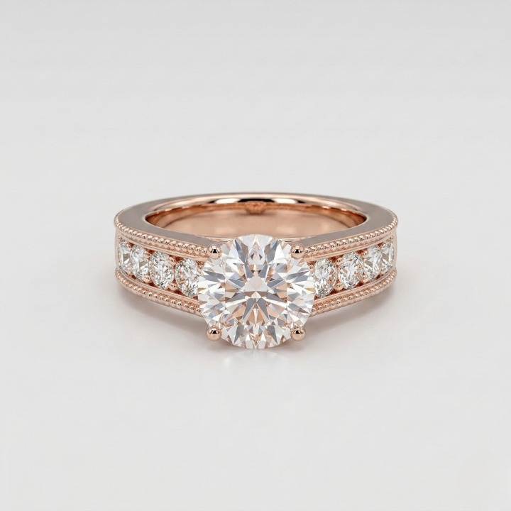 2 Ct. Round Lab-Grown Diamond Channel Set Wedding Ring (VS- EF)