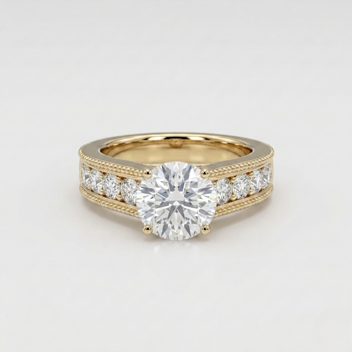 2 Ct. Round Lab-Grown Diamond Channel Set Wedding Ring (VS- EF)
