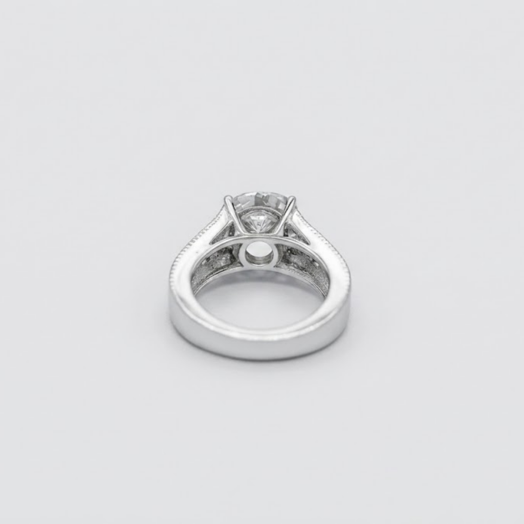 2.00tcw (VS- EF) Round Lab-Grown Diamond Channel Set Engagement Ring in Gold