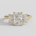 6 Ct. Lab-Grown Diamond Radiant Cut Three Stone Ring (VS-EF)