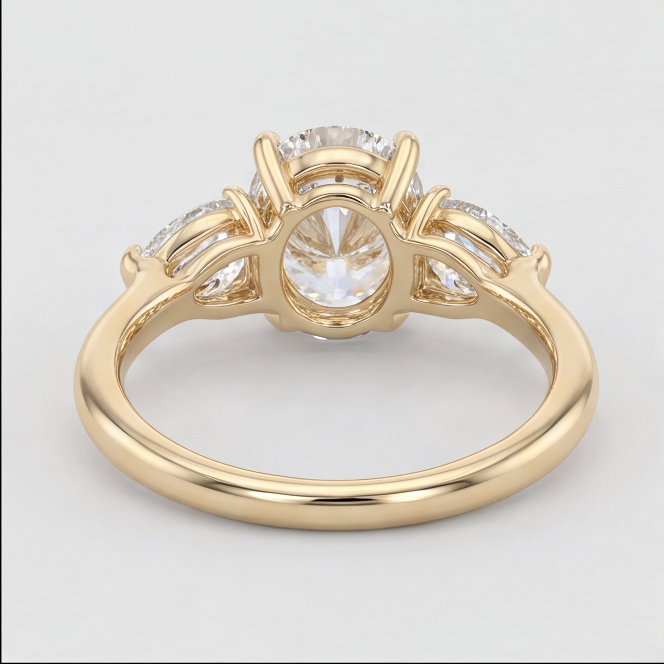 1.5 Ct. Lab-Grown Diamond Three Stone Oval Cut Ring (VS-EF)