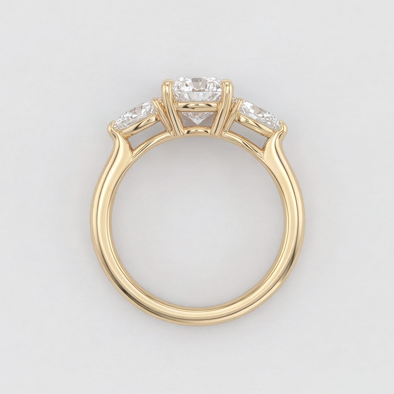 1.5 Ct. Lab-Grown Diamond Three Stone Oval Cut Ring (VS-EF)