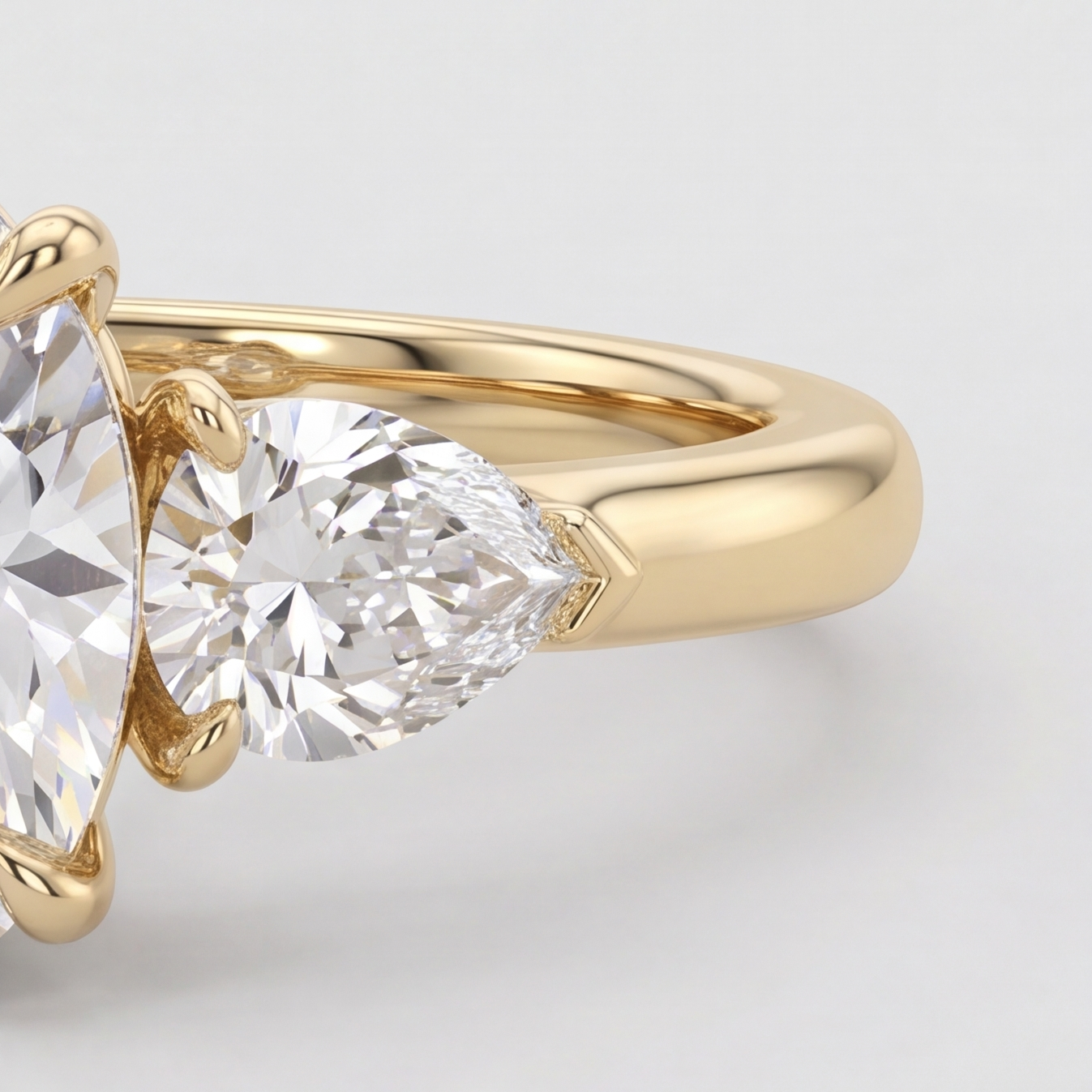 1.5 Ct. Lab-Grown Diamond Three Stone Oval Cut Ring (VS-EF)