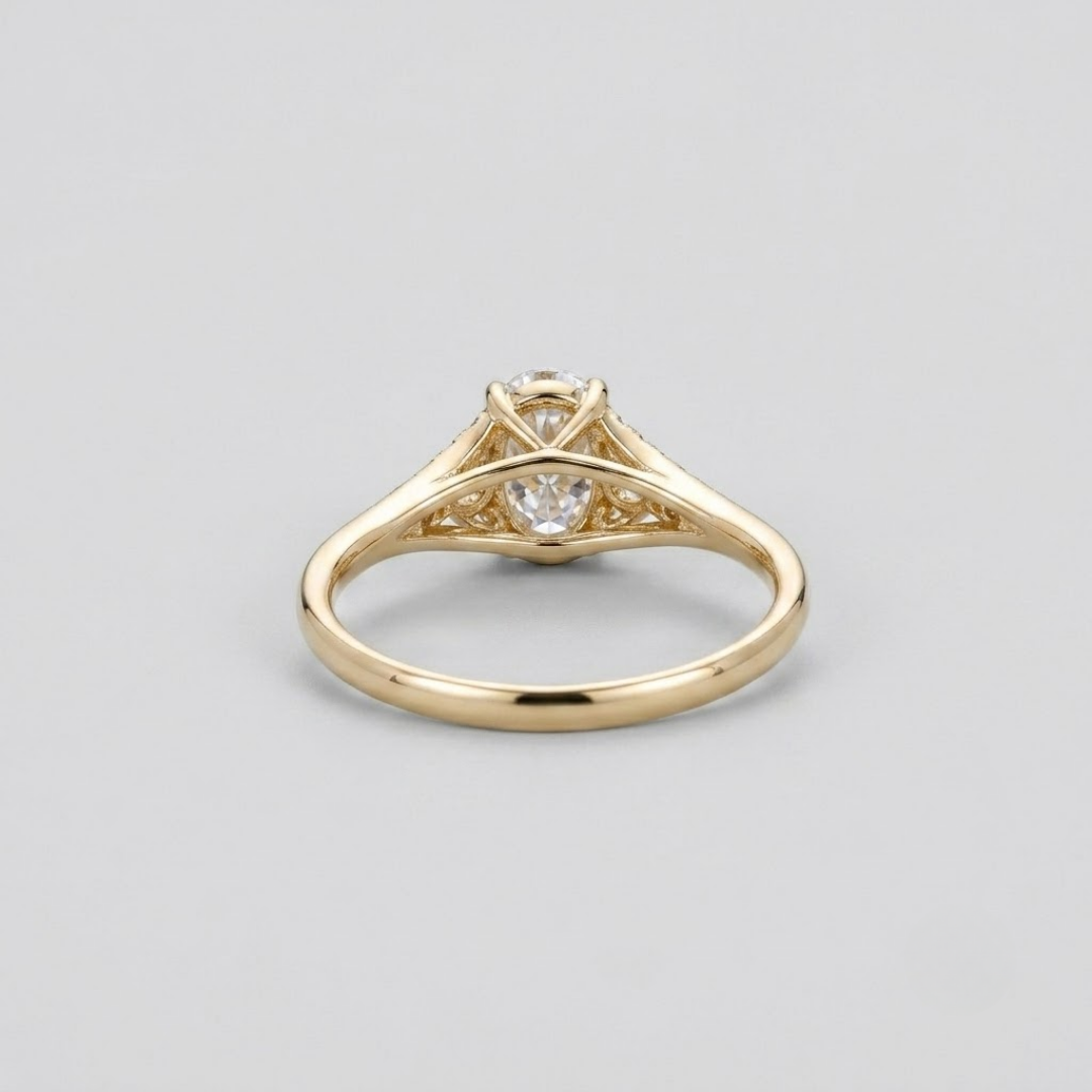 1.2 Ct. Lab-Grown Diamond Three Stone Diamond Oval Cut Ring (VS-EF)