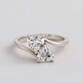 2 Ct. Lab Grown Diamond Toi-Et-Moi Ring (VS-EF) Heart Cut