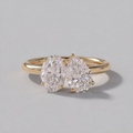 4 Ct. Lab-Grown Diamond Toi et Moi Oval & Pear Cut Ring (VS-EF)