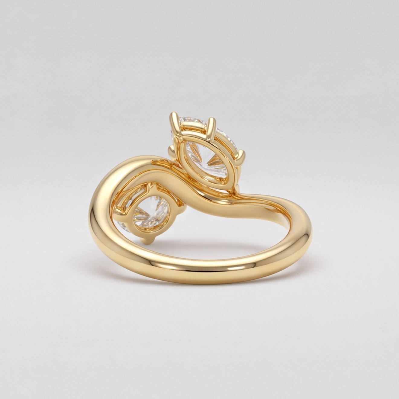 3.5 Ct. Lab-Grown Diamond Toi et Moi Marquise & Round Cut Ring (VS-EF)