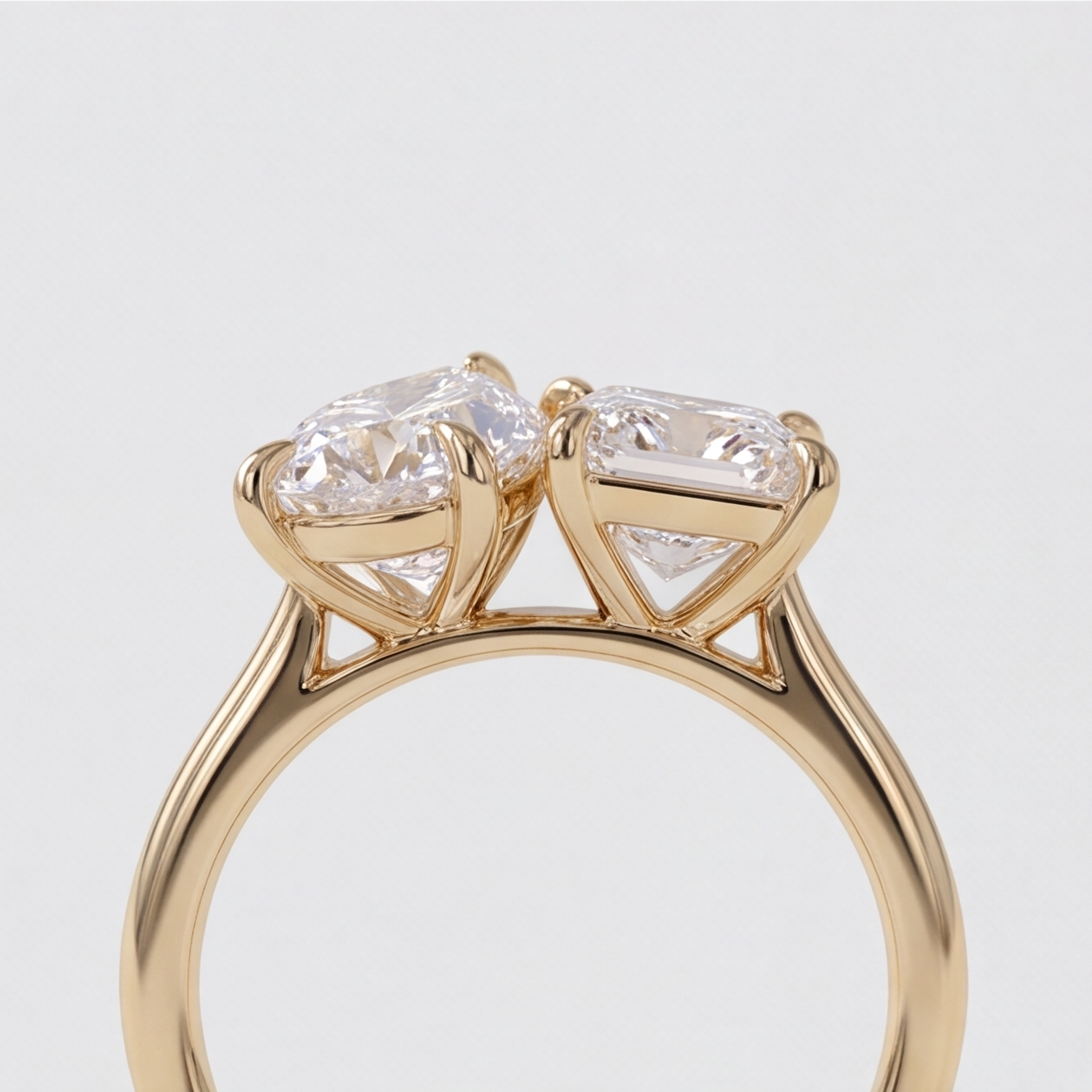 3 Ct. Lab-Grown Diamond Toi et Moi Princess & Pear Cut Ring (VS-EF)