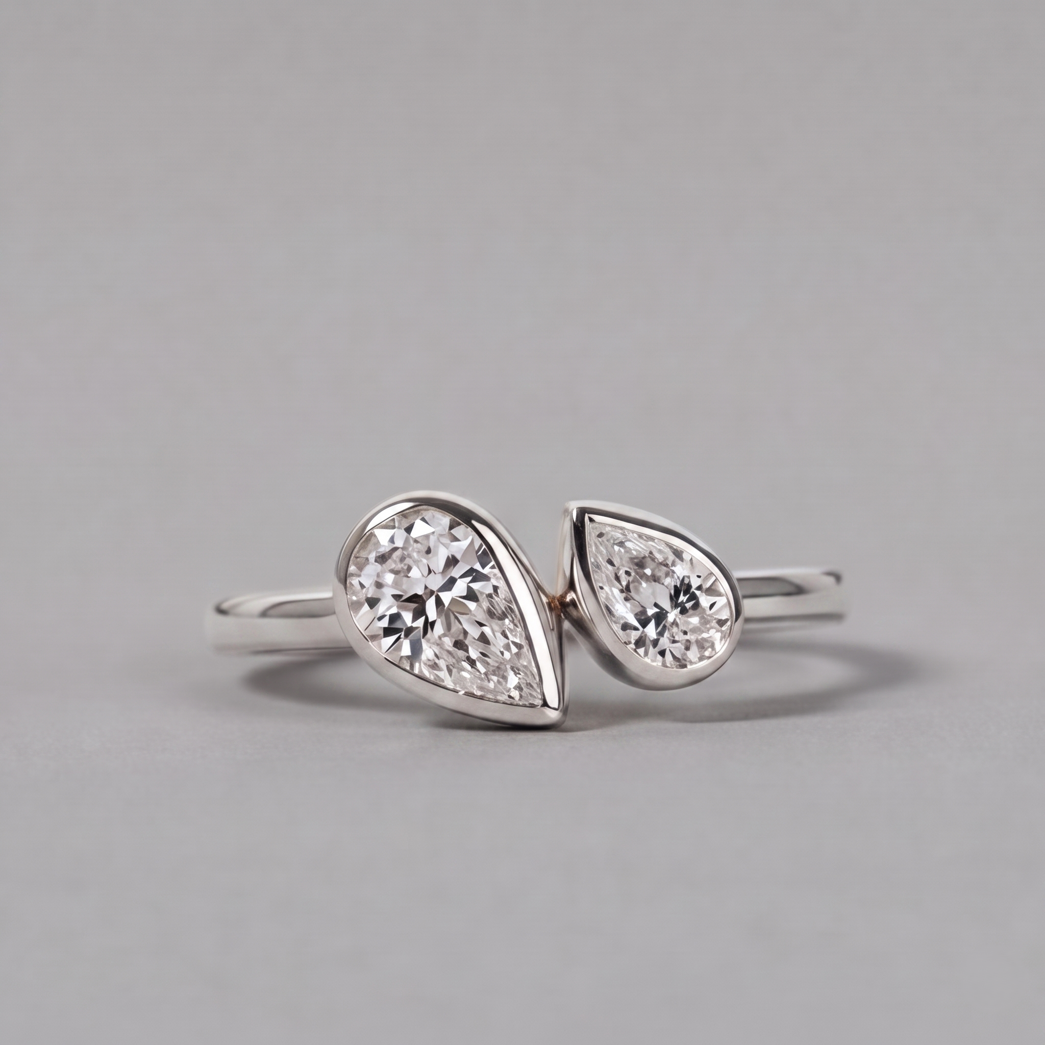 1.5 Ct. Lab-Grown Diamond Toi et Moi Pear & Pear Cut Ring (VS-EF)