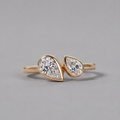1.5 Ct. Lab-Grown Diamond Toi et Moi Pear & Pear Cut Ring (VS-EF)