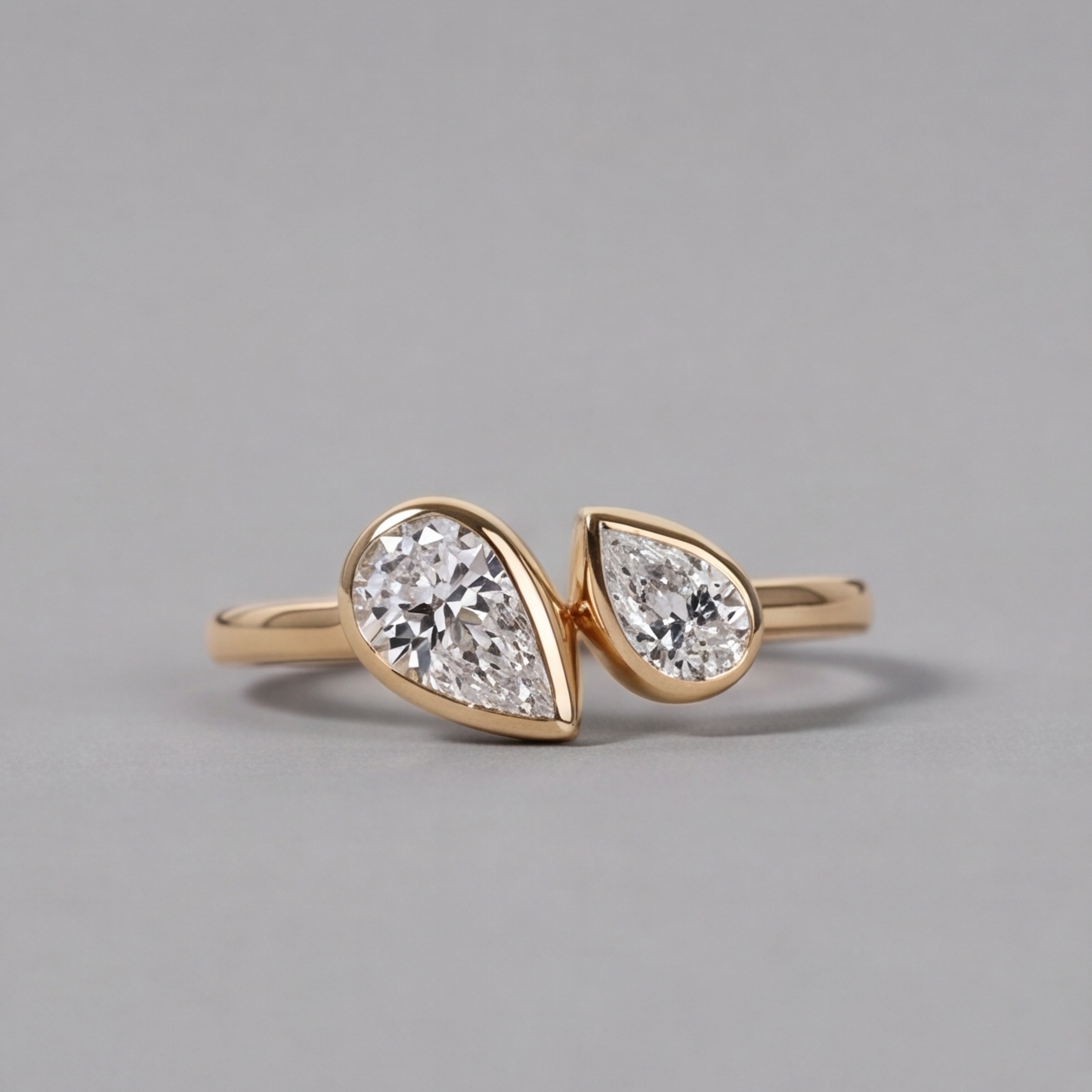 1.5 Ct. Lab-Grown Diamond Toi et Moi Pear & Pear Cut Ring (VS-EF)
