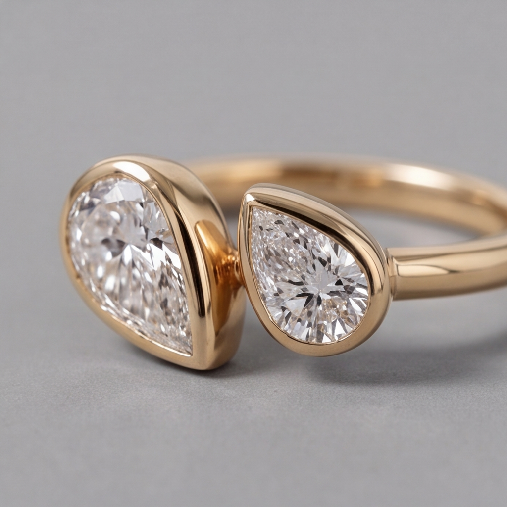 1.5 Ct. Lab-Grown Diamond Toi et Moi Pear & Pear Cut Ring (VS-EF)