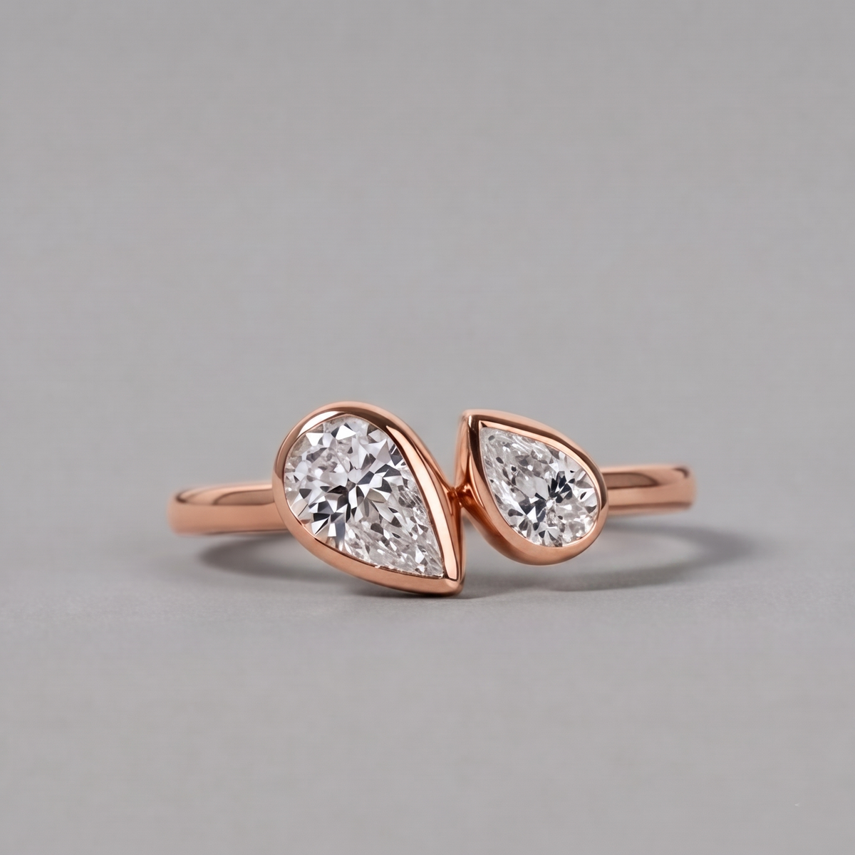 1.5 Ct. Lab-Grown Diamond Toi et Moi Pear & Pear Cut Ring (VS-EF)