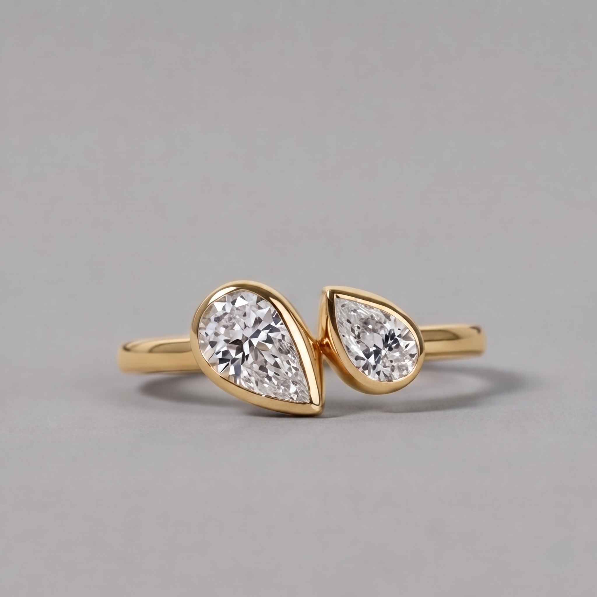1.5 Ct. Lab-Grown Diamond Toi et Moi Pear & Pear Cut Ring (VS-EF)