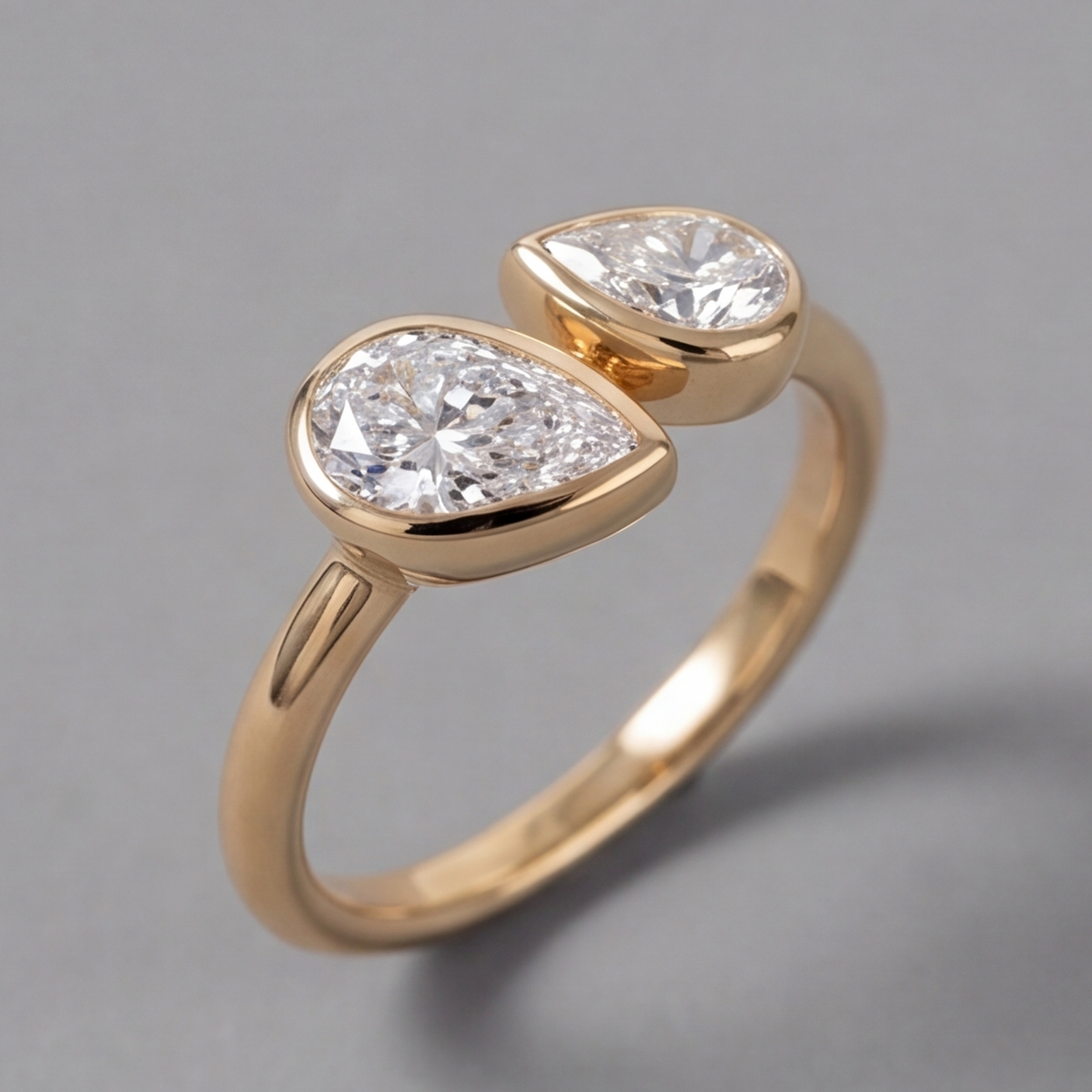 1.5 Ct. Lab-Grown Diamond Toi et Moi Pear & Pear Cut Ring (VS-EF)