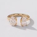 3 Ct. Lab-Grown Diamond Toi et Moi Pear & Oval Cut Ring (VS-EF)