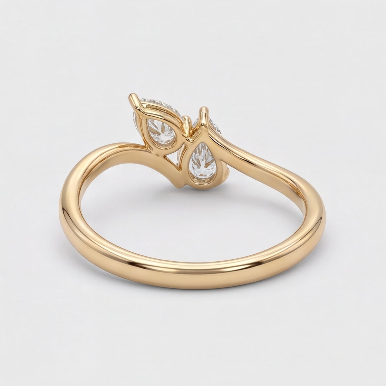 4 Ct. Lab-Grown Diamond Toi et Moi Pear & Pear Cut Ring (VS-EF)