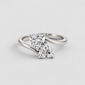 2 Ct. Lab Grown Diamond Toi-Et-Moi Ring (VS-EF) Heart Cut
