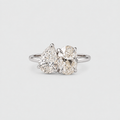 3 Ct. Lab-Grown Diamond Toi et Moi Pear & Oval Cut Ring (VS-EF)