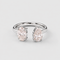 3 Ct. Lab-Grown Diamond Toi et Moi Pear & Oval Cut Ring (VS-EF)