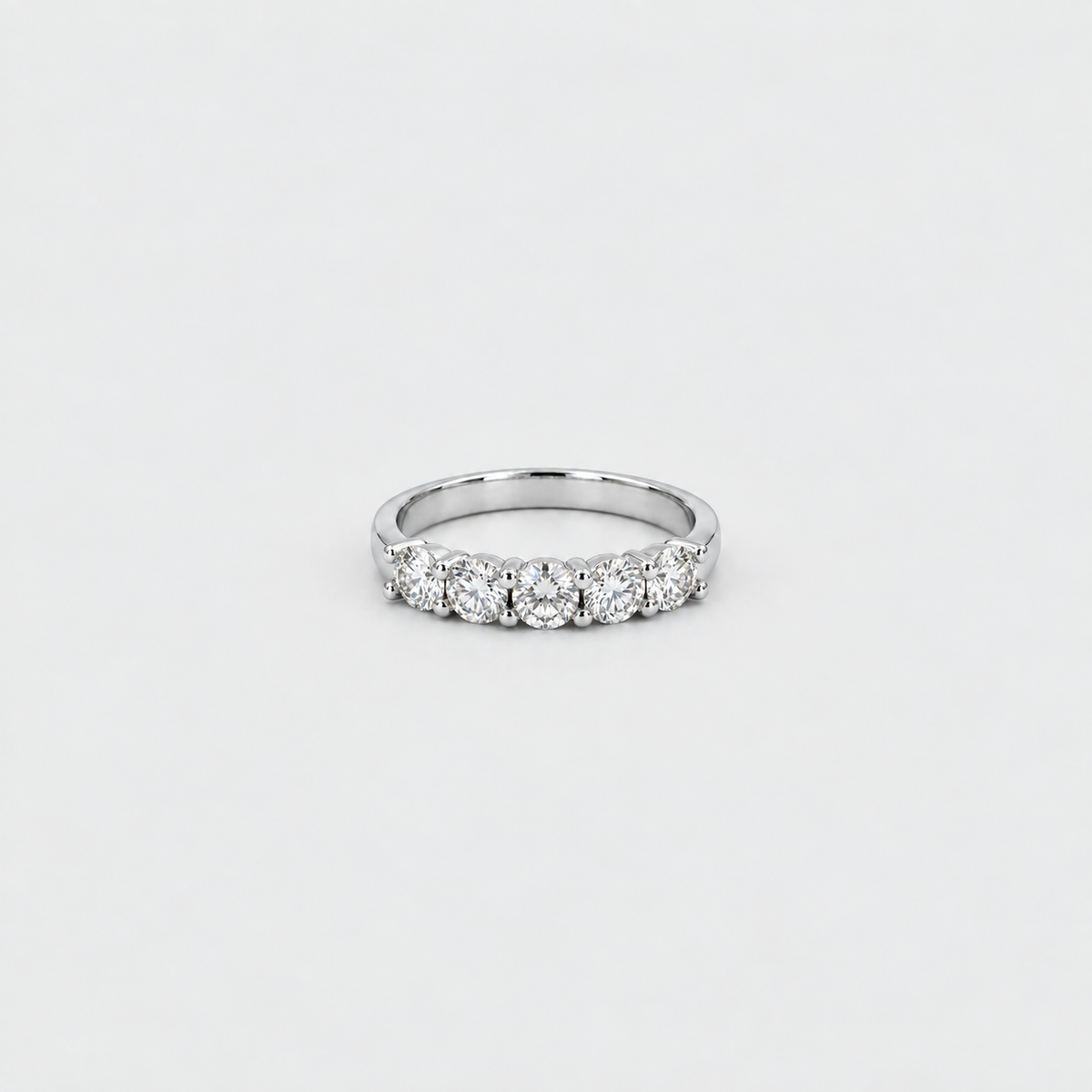 2.5 Ct. Lab-Grown Diamond Round Cut Half Eternity Band (EF/VVS-VS)